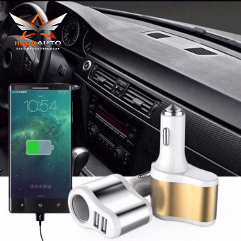 TẨU SẠC BYZ 805 2 CỔNG USB 1 CỔNG TẨU