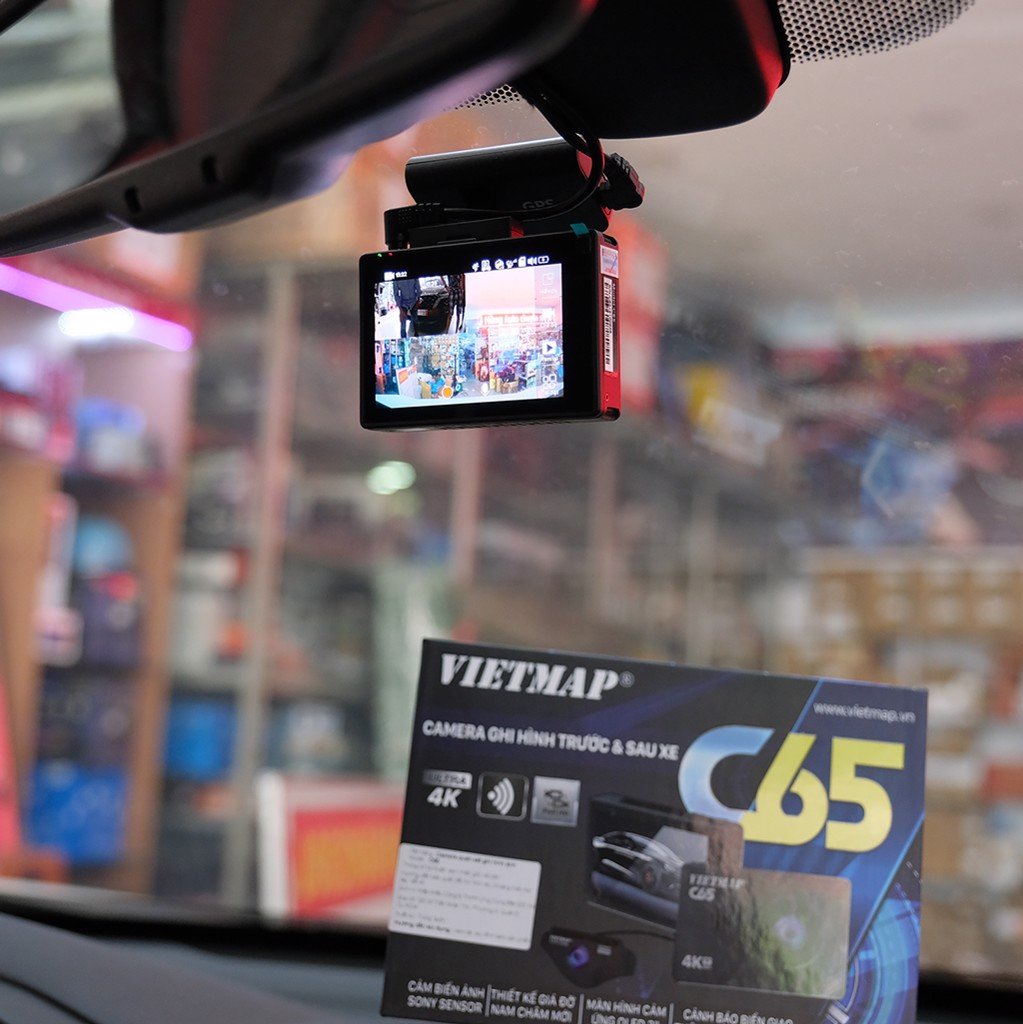 Camera Hành Trình Vietmap C65 Cảm Ứng Ghi Hình Trước Sau + Cảnh báo bằng giọng nói