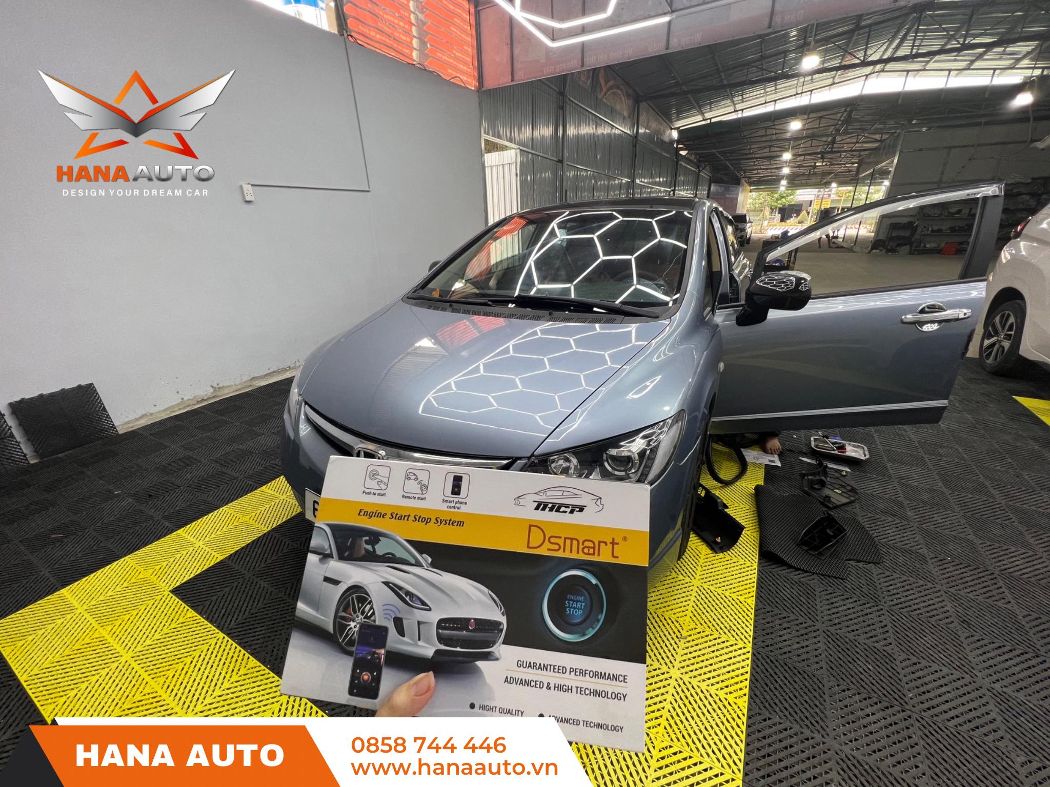 Đề nổ từ xa DSMART tích hợp chìa khóa zin (Xe đã có nút start stop)