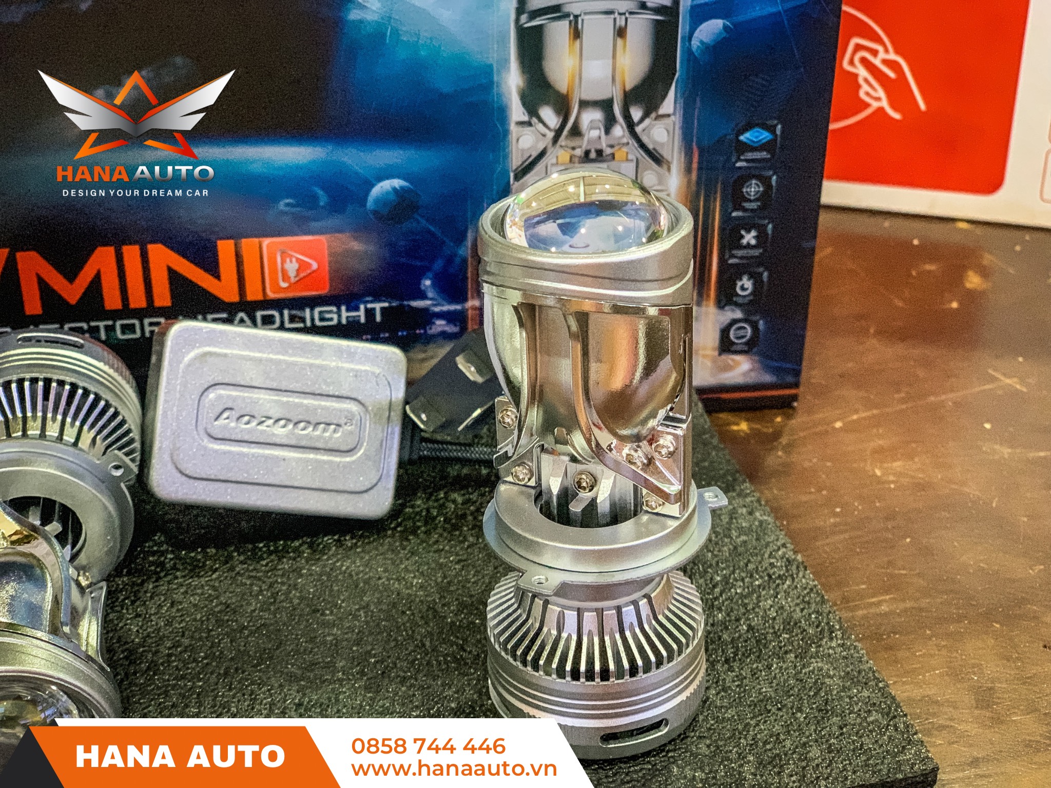 Bi led mini Aozoom H4 siêu sáng