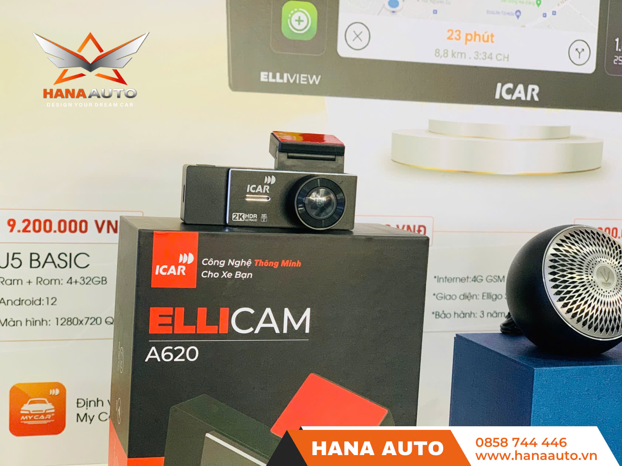 Camera hành trình Ellicam A620 ghi hình trước 2K
