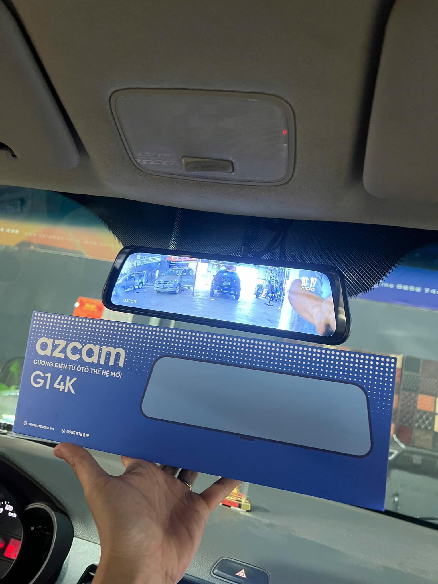Gương chiếu hậu điện tử AZCAM Nét 4K, chống chói