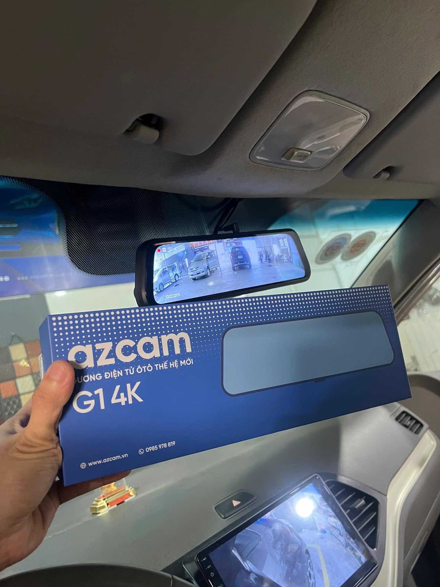 Gương chiếu hậu điện tử AZCAM Nét 4K, chống chói