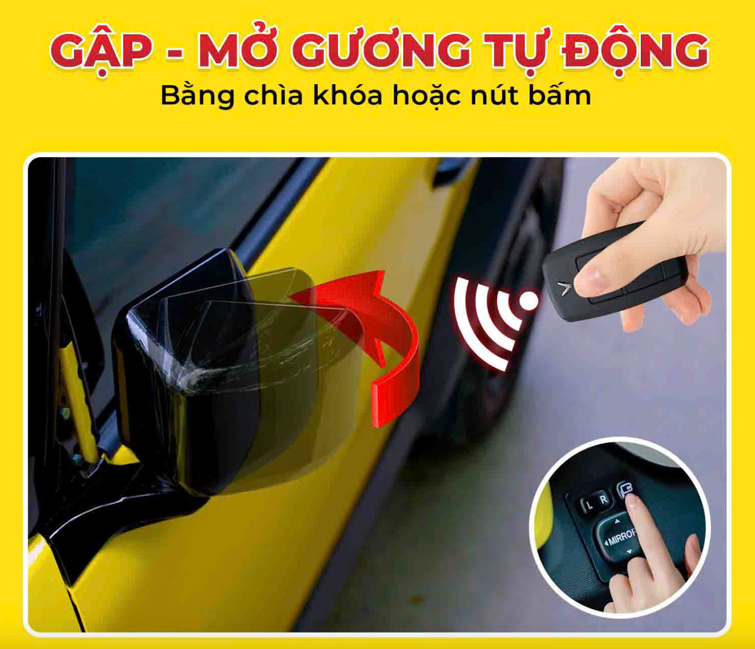 Gập gương tự động Vinfast VF3, gương điện VF3 có xi nhan