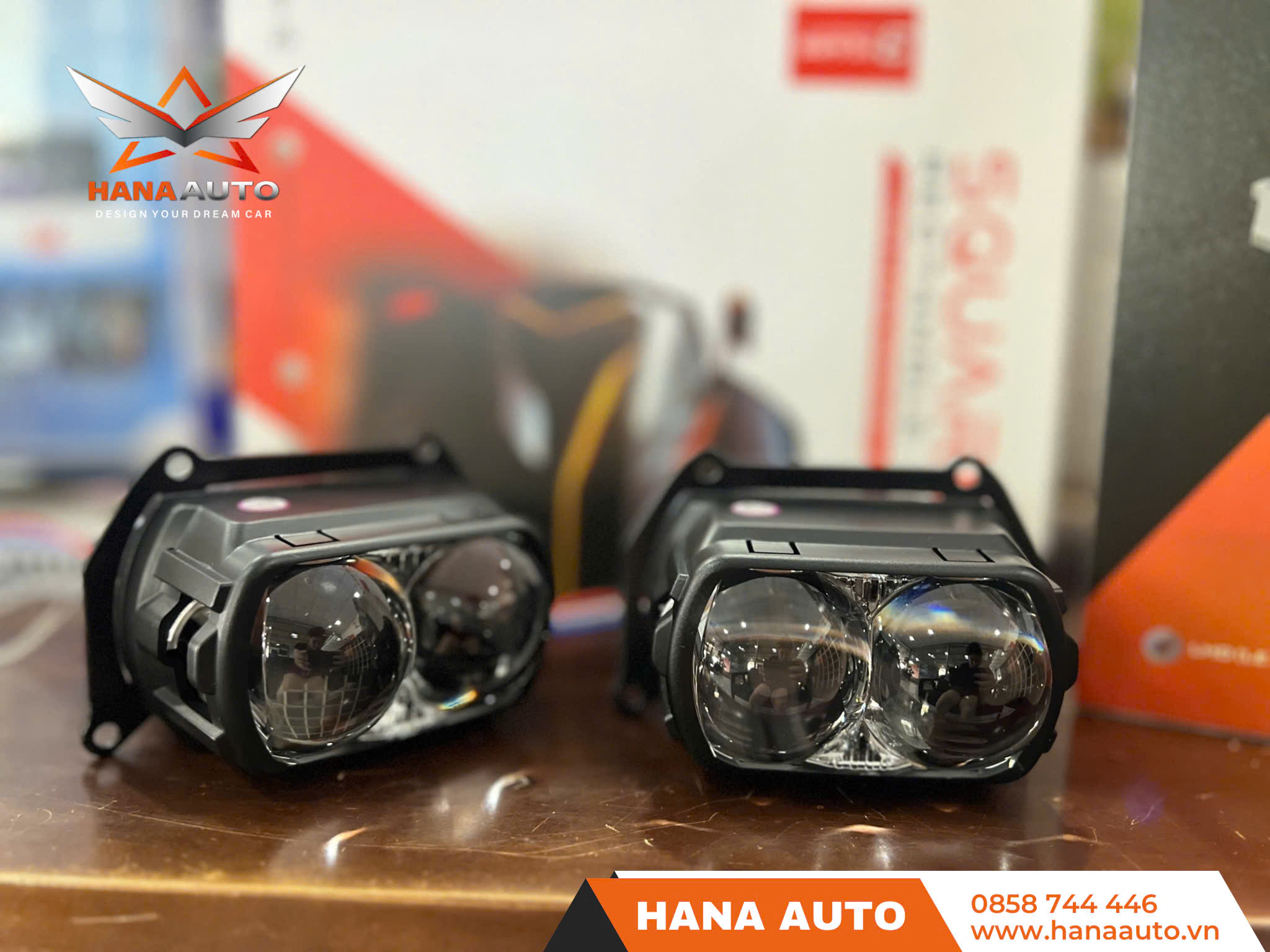 Bi led 1.8 inch Aozoom Square V2 siêu sáng