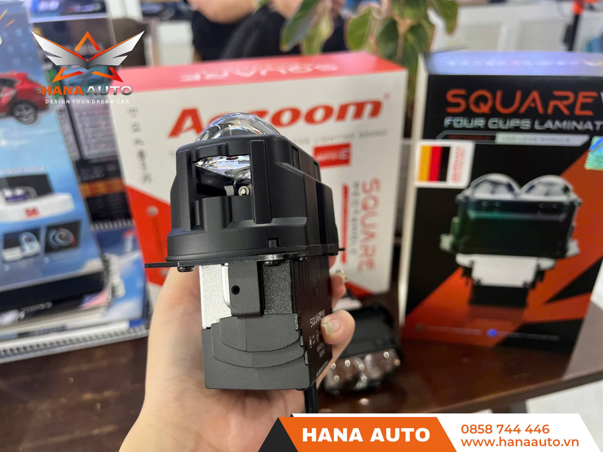 Bi led 1.8 inch Aozoom Square V2 siêu sáng