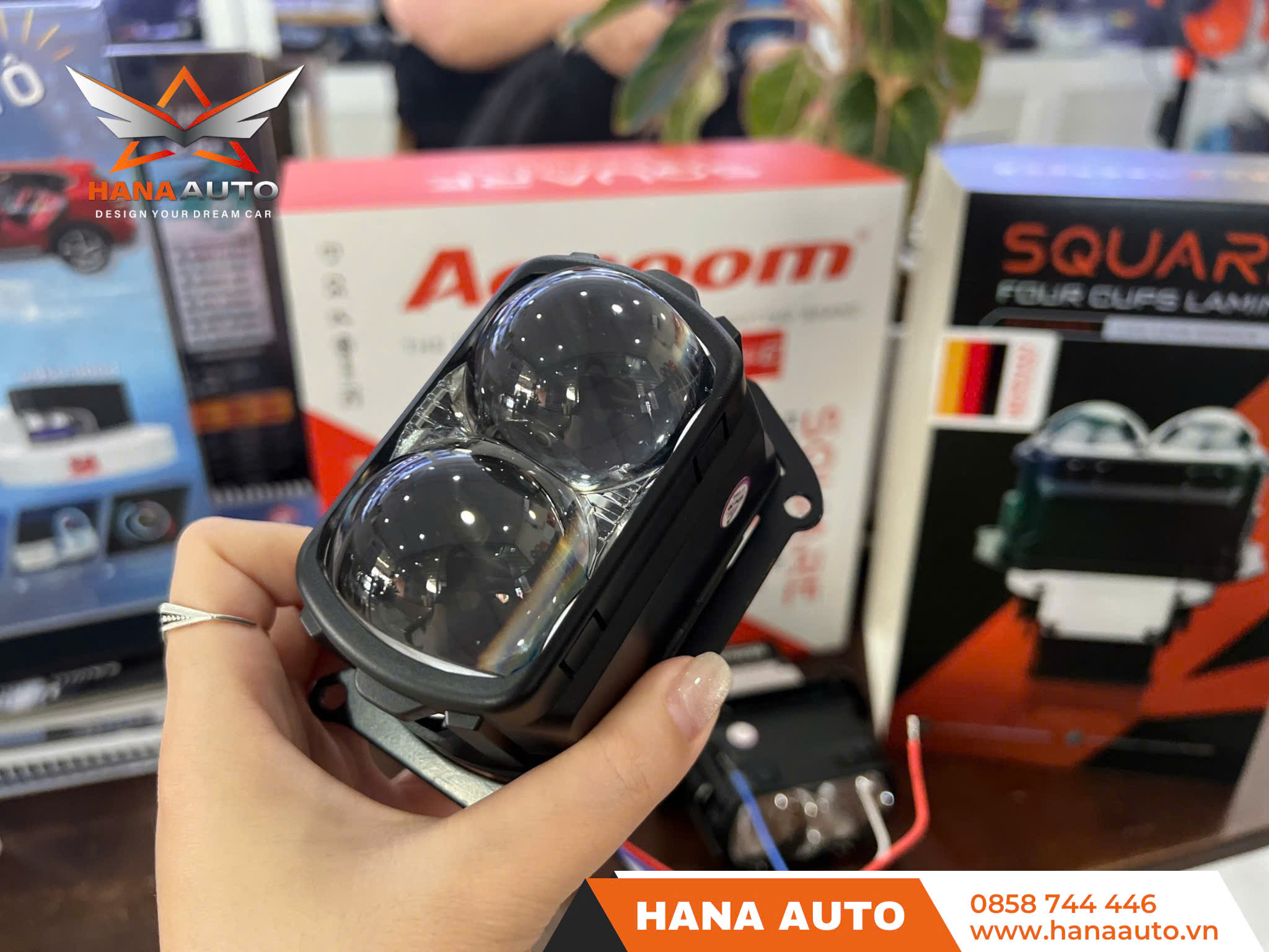 Bi led 1.8 inch Aozoom Square V2 siêu sáng