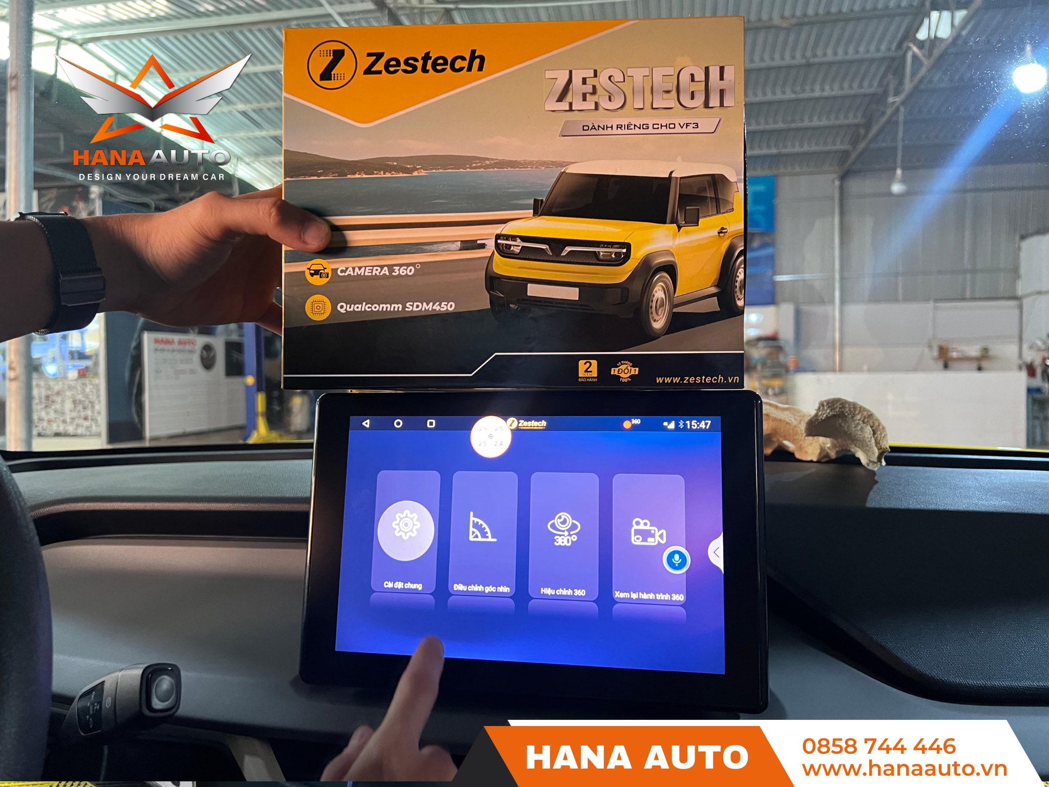 Camera 360 Vinfast VF3 tích hợp android Zestech ZT3