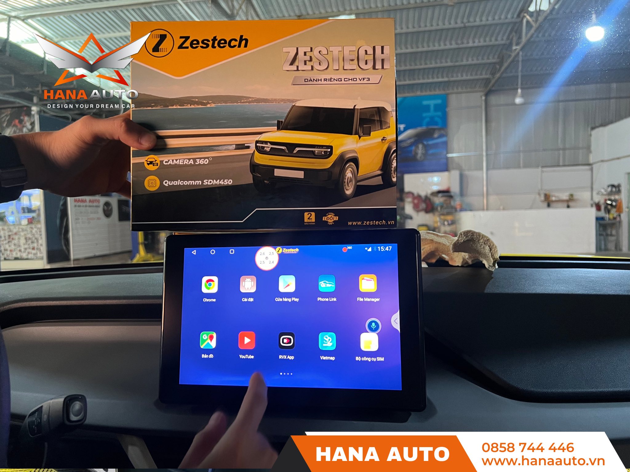 Camera 360 Vinfast VF3 tích hợp android Zestech ZT3