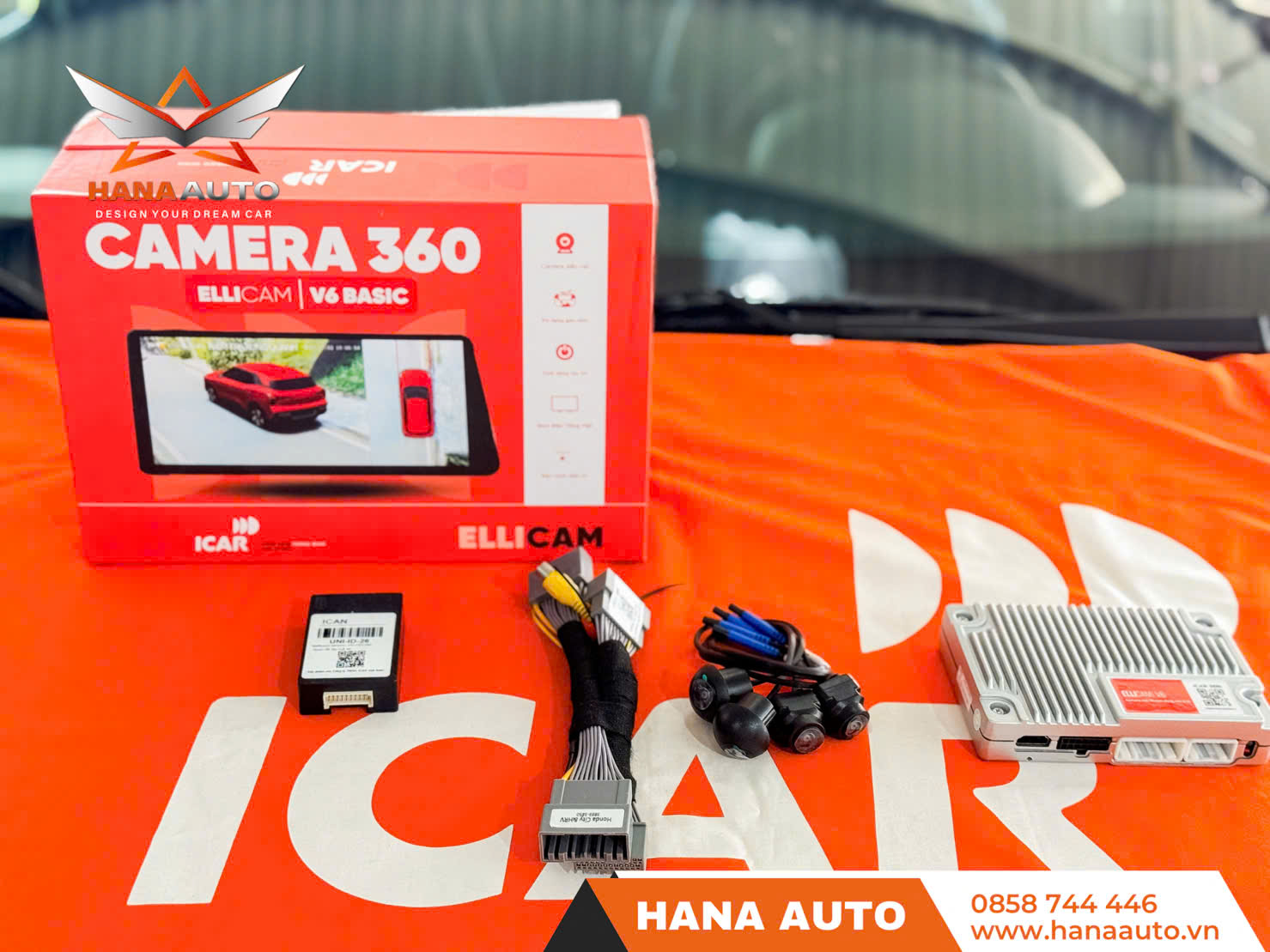 Camera 360 tích hợp màn hình zin ICAR Ellicam V6 Basic