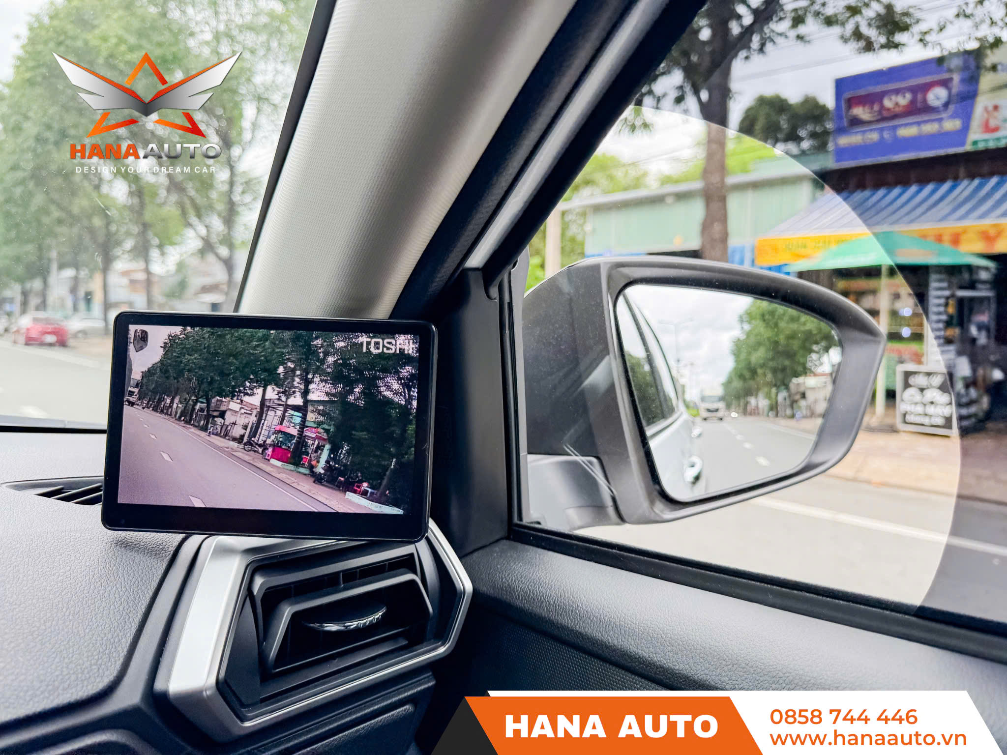 Camera gương hậu điện tử Toshi nét 4K góc rộng
