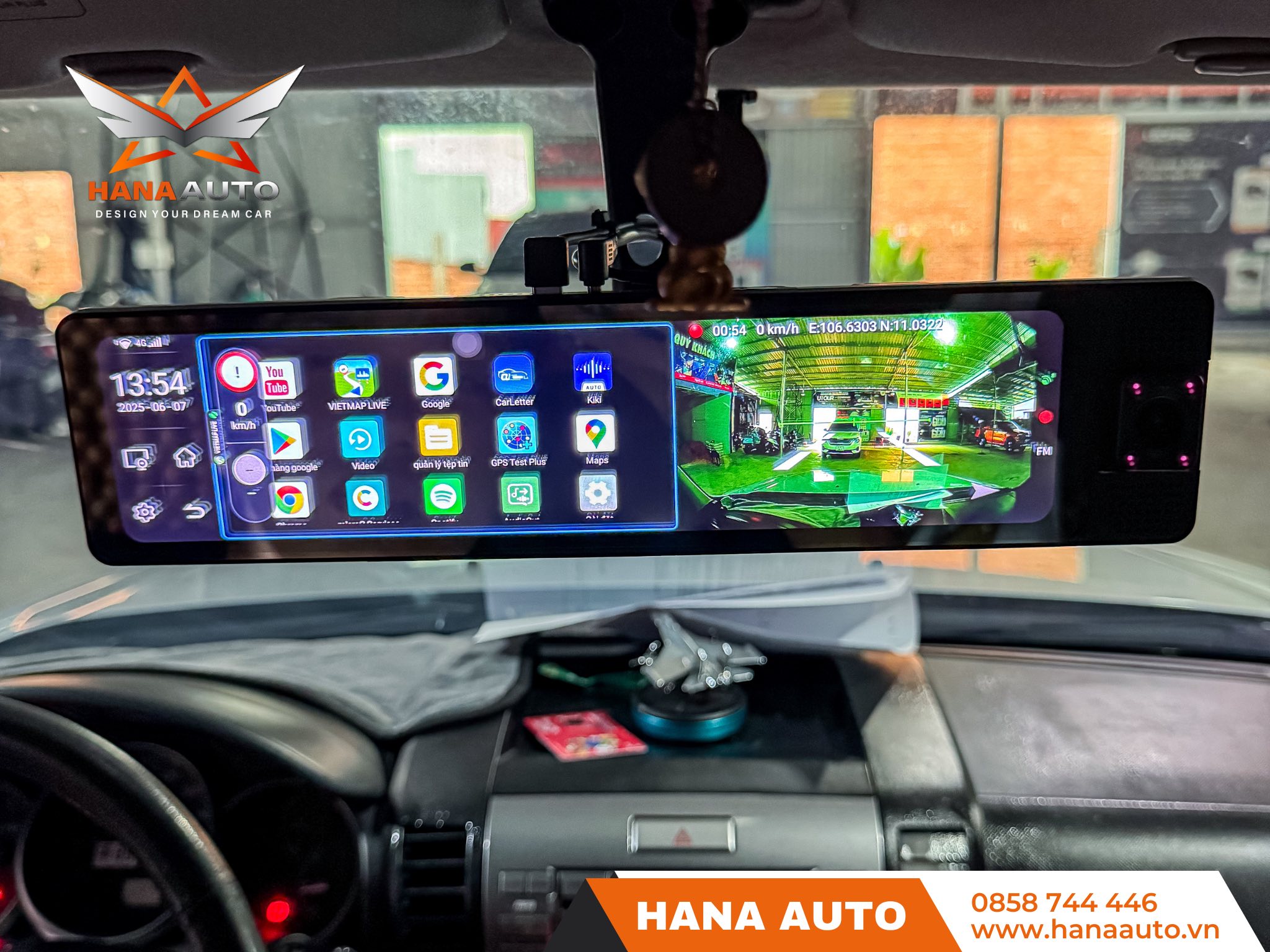 Gương điện tử Galaxy Ultra Max 5G Plus quay trước trong sau xe