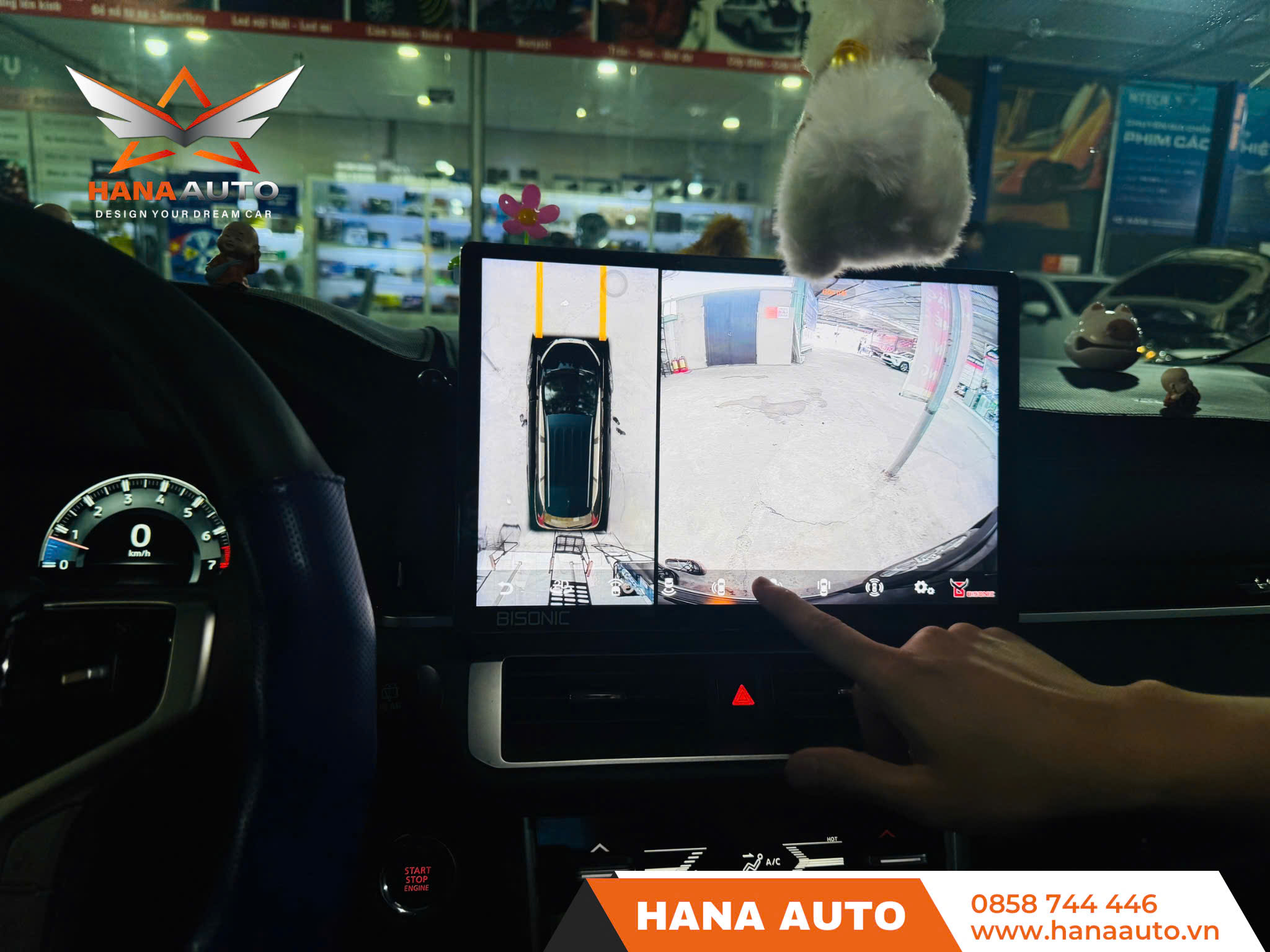 Màn hình Bisonic P10 Max 13 inch 2K Camera 360 6 Mắt ADAS