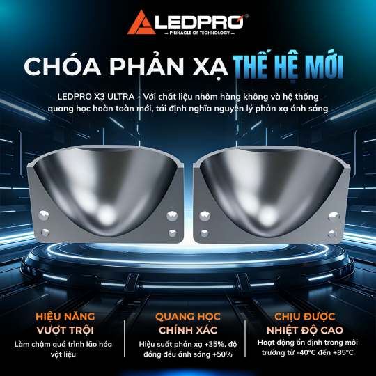 Đèn Trợ Sáng LedPro X3 Ultra Cos Trắng Pha Vàng